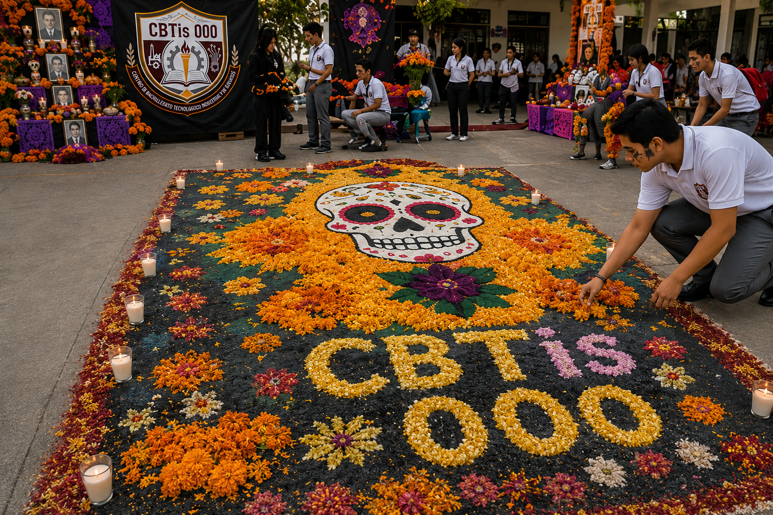 Hoy nuestro CBTis se llenó de color, tradición y memoria.